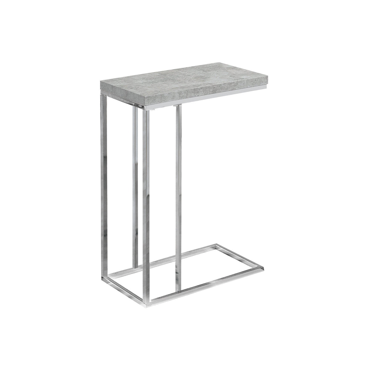 Homeroots 18.25" X 10.25" X 25.25" Grey Particle Board Metal  Accent Table