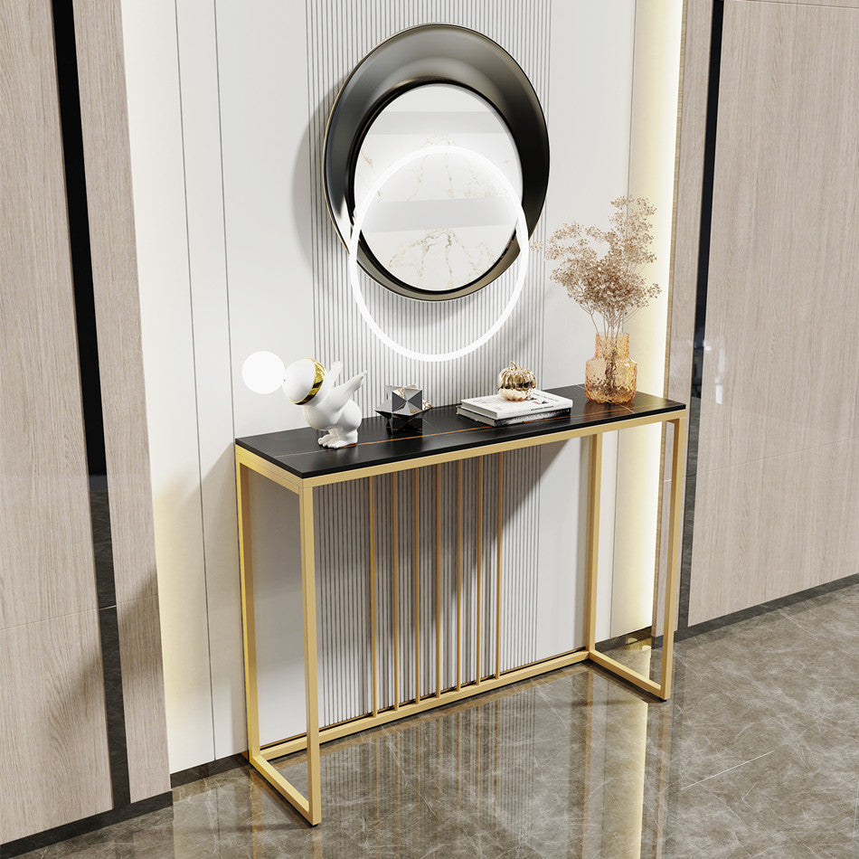 USA FREE SHIPPING Wholesale High Class Marble Console Table Coffee Table Behind Couch for Corridor Entrance