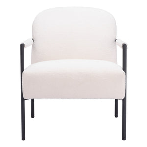 HMS 26\" Ivory Black Sherpa Faux Shearling Arm Chair Reclining Feature for Home Office Living Room Modern Design Home Furniture