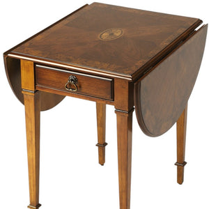 HMS 19\" Brown Wood Oval Coffee Table with Drawer Farmhouse Living Room Tea Table Set Resin Material Home Furniture