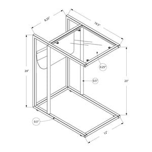 Homeroots White Modern Metal And Glass Tv Table