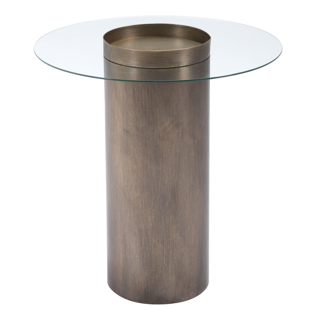 HMS Contemporary Antique Gold End Table Handmade Modern Design Mirrored Finish Wooden Glass Marble for Home School Furniture