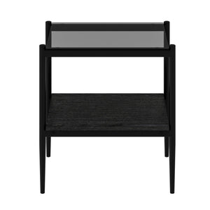 Set of 2  Living Room Table Set Color Glass Side Table with Simple Design  2 Layers Corner Table