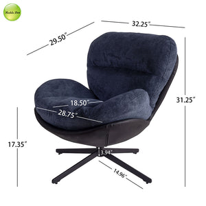 Fast Shipping In-stock Modern Striped Velvet Fabric Armless Fabric Accent Chair for Home Living Room or Hotel Use