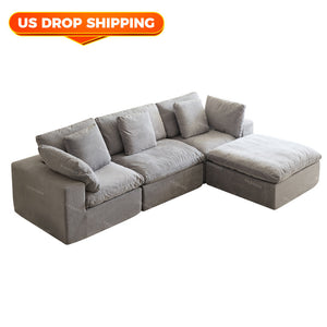 Luxury Comfortable Lounge Compressed Sofas US Drop Shipping Compression Sofas L Shaped Modern Vacuum Compressed Sofas