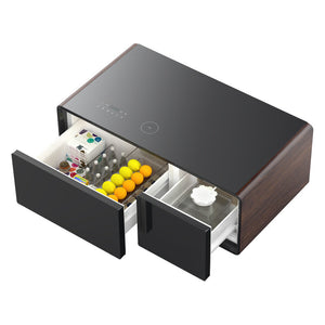 Luxury Living Room Furniture Smart Bedside Coffee Table Modern Fridge Tables with USB Wireless Charging