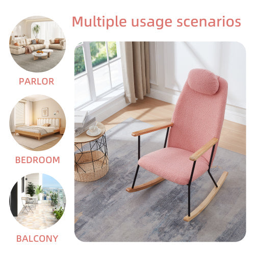 Modern Comfortable Upholstered Rocking Side Chairs for Home Office Bar Children's Bedrooms Living Rooms by FCJ