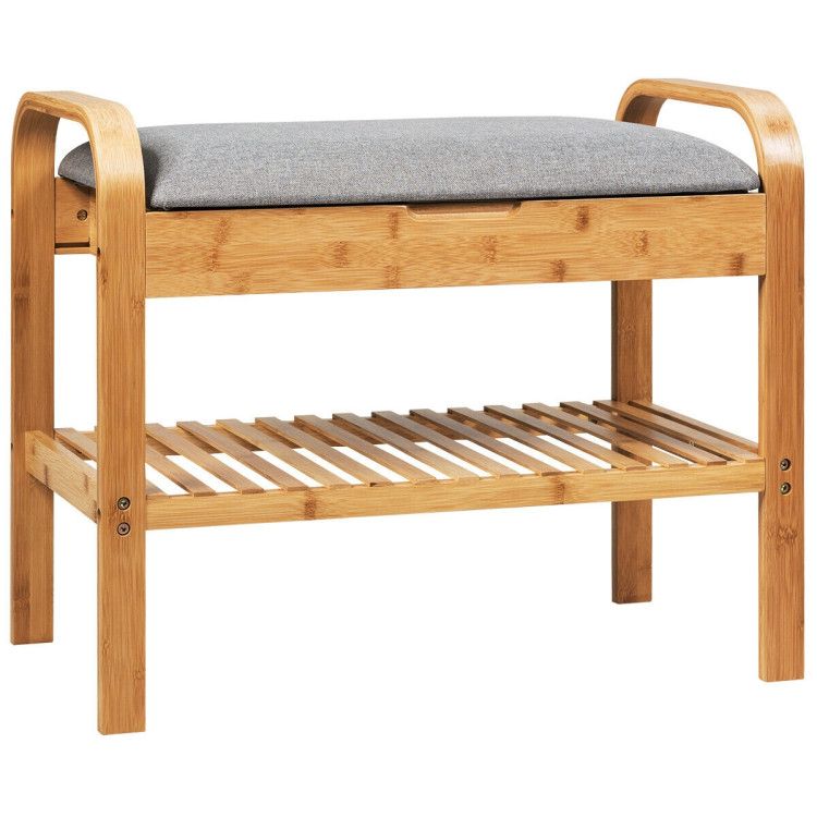 Entryway Hallway Bedroom Shoe Rack Bench with Storage Shelf for Organizing Your Footwear