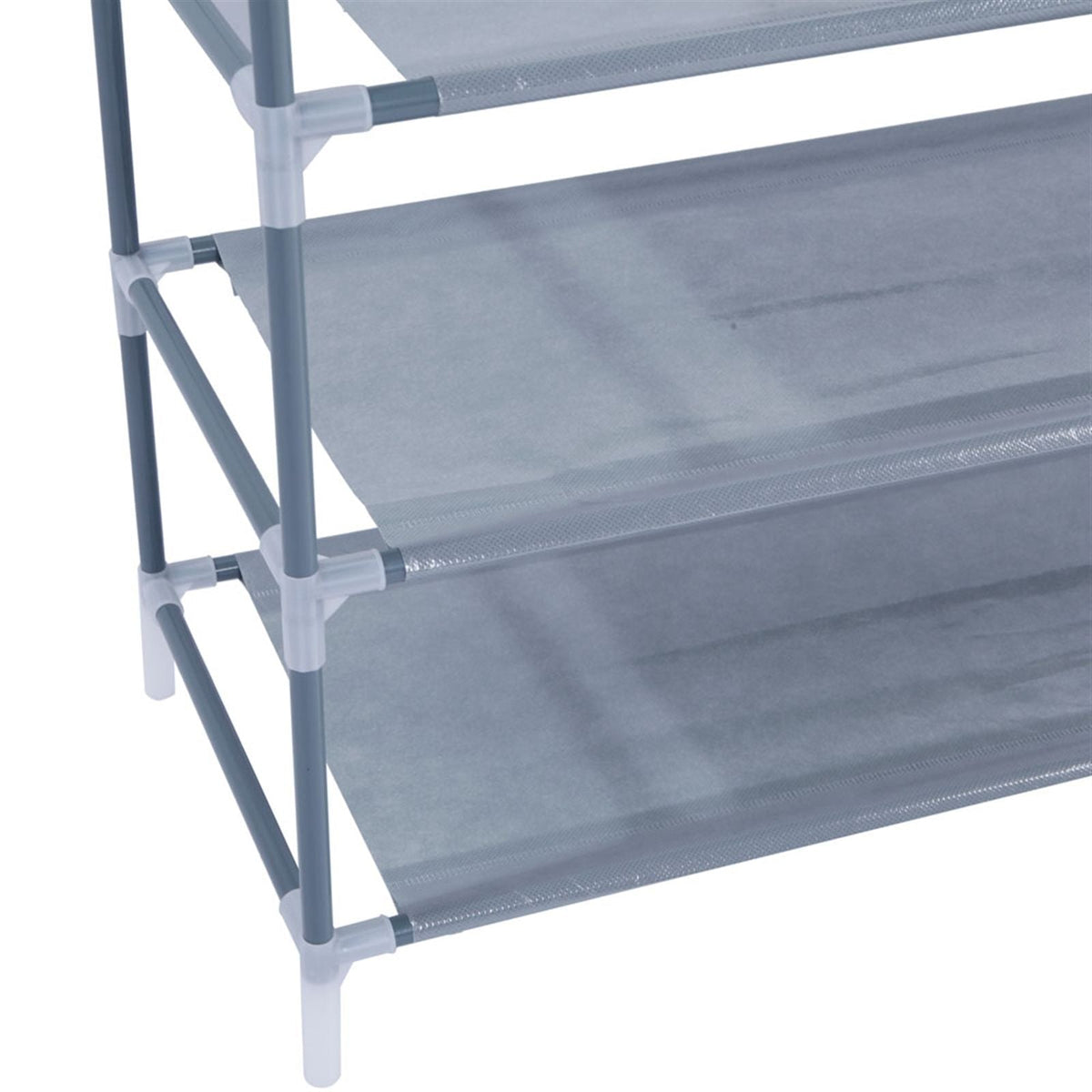 5 Tiers Non-Woven Fabric Gray XH Shoe Rack with Handle Simple Assembly Product
