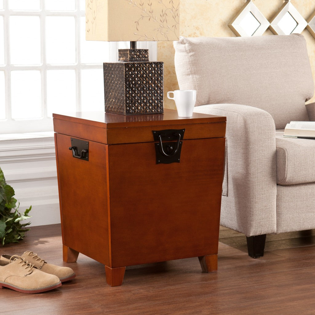 24\" HMS Brown Solid Wood Square End Table Console Tables