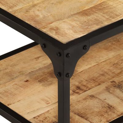 Solid Rough Mango Wood Coffee Table 35.4\"x17.7\"x13.8\"-Durable and Stylish