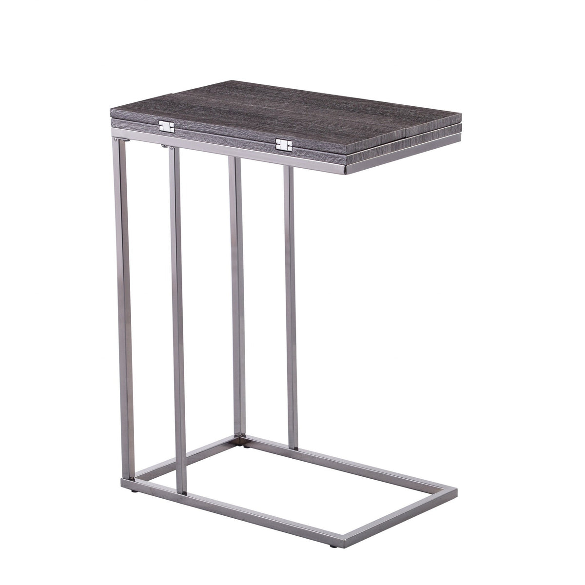 HMS 25\" Silver and Gray Expandable Rectangular Coffee Table End Table