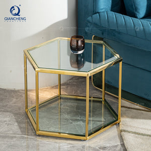 China Town Furniture Combination Honeycomb Ss Center Coffee Side Tea Table Manufacturer China Wholesale Side Table Set of 4