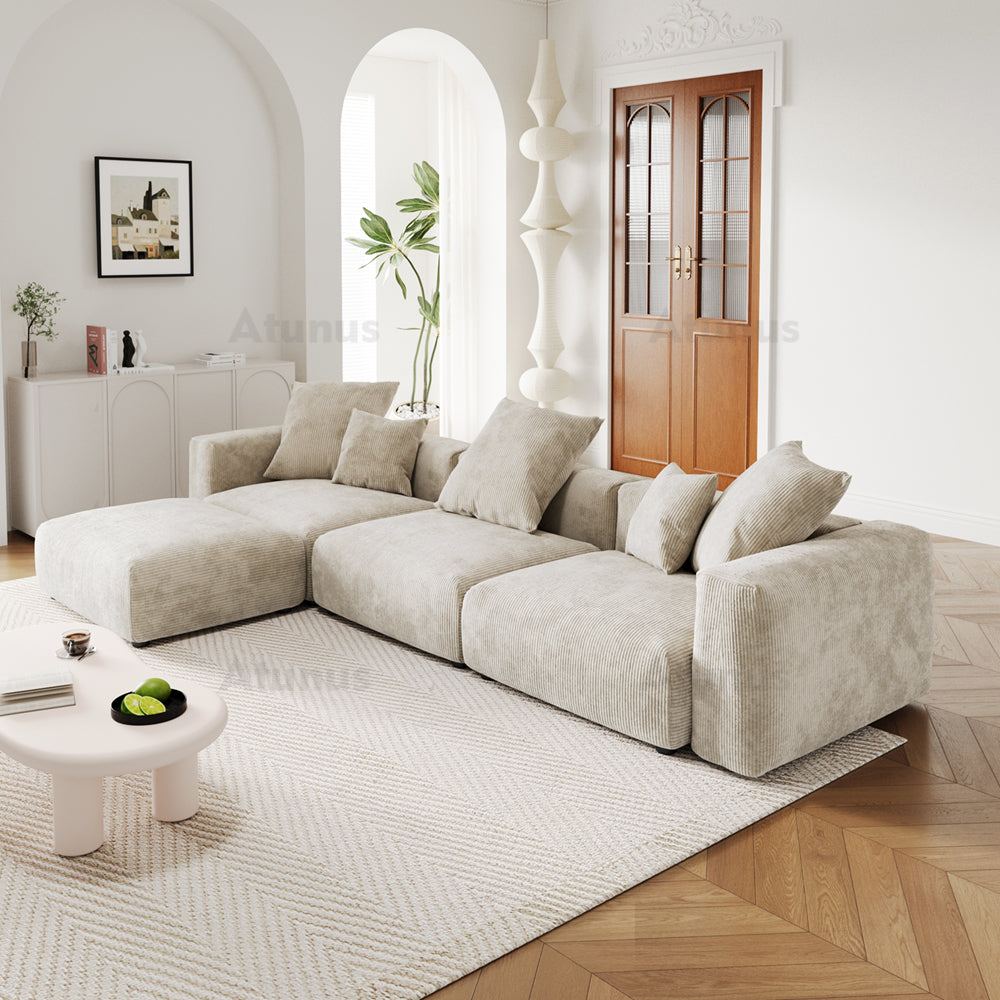 American Vacuum Compressed Black Modular Sectional Sofa Couch Large Corduroy Fabric Sofa Set