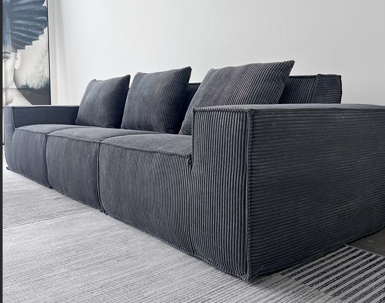 Modern Vacuum Compressed Sofa Tofu Height Density Sponge Modular Sofa for Living Room Cord Sofa