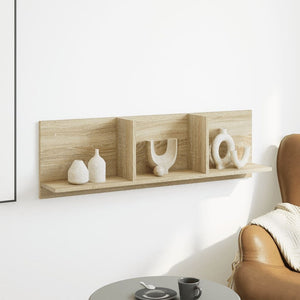 W2B VidaXL Sonoma Oak Engineered Wood Wall Cabinet Living Room Cabinets with Wall Mounting
