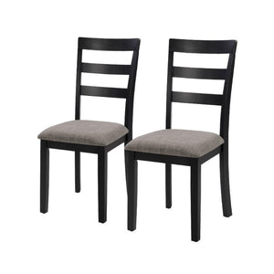 Farmhouse Style Dining Chairs Set of 2,  Wooden Kitchen Chairs, Solid  Wood Legs, High Ladder Back, Non-Slip Foot Pads