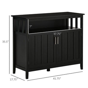 Black Kitchen Cabinet Stylish Display & China Cabinet