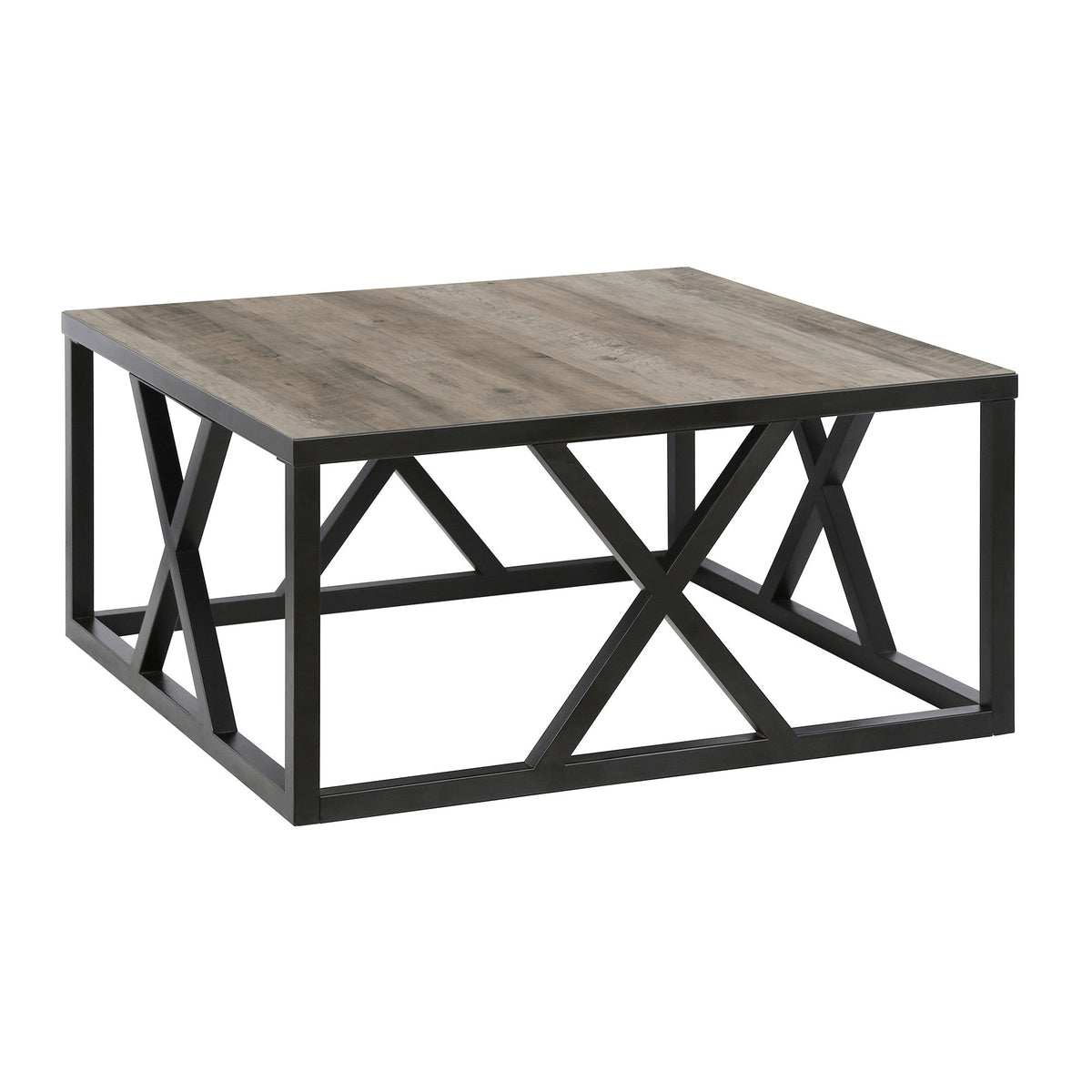 HMS 35 Black Steel Square Coffee Table with European Design for Living Room House Home Furniture with Marble Material