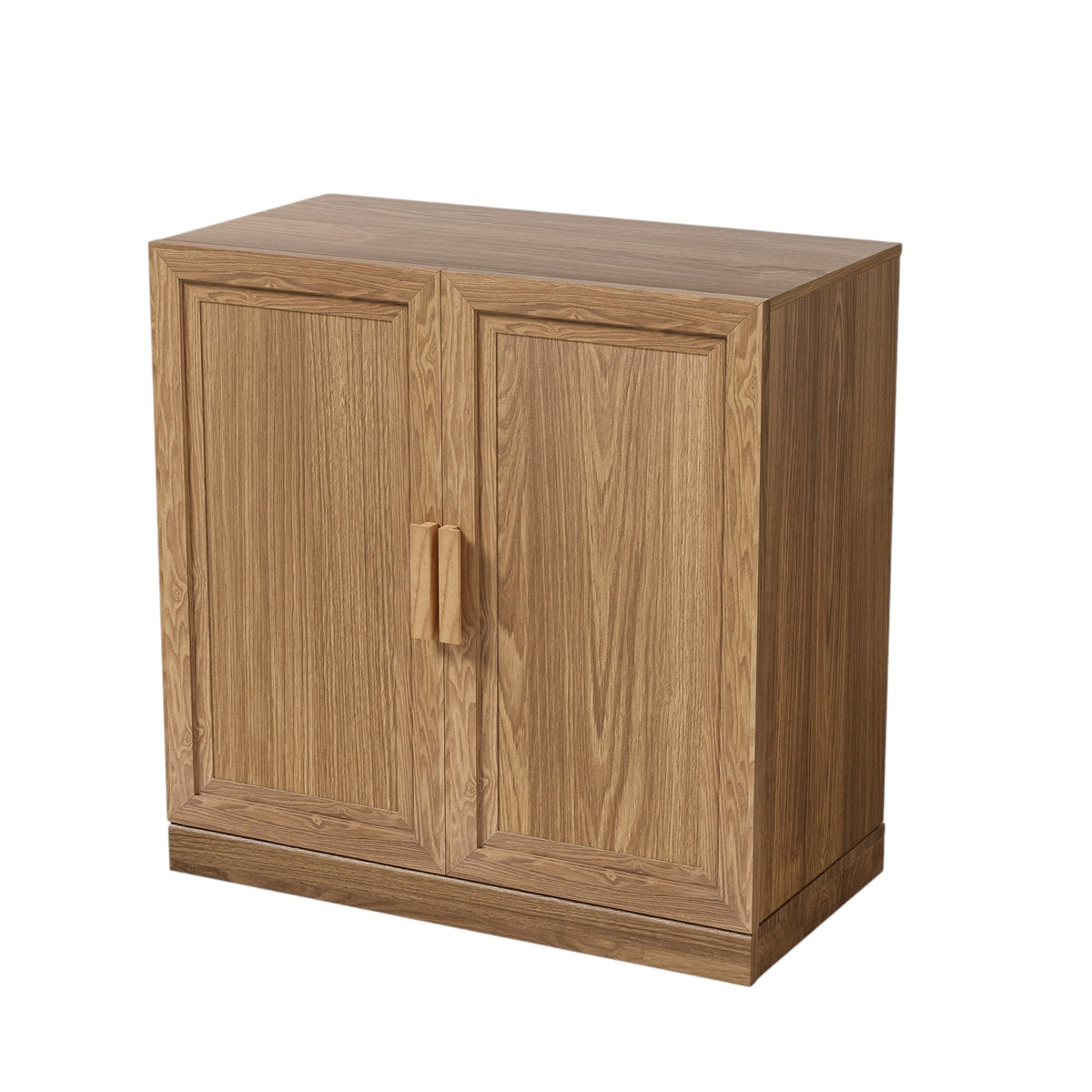 HMS 31 Traditional Antique Living Room Door Accent Cabinet Handmade MDF with Three Shelves Natural Textured Design