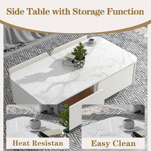 Hot Sale Modern Style Living Room Sintered Stone Coffee Table TV Cabinet Combo Set High-grade Simple Wood Coffee Table