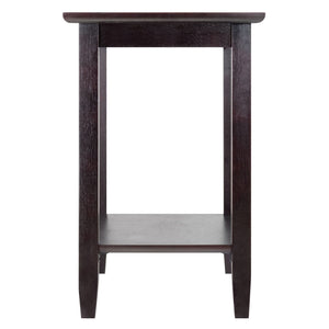 Genoa Rectangular Console Table with Glass Top and Shelf Elegant End Table