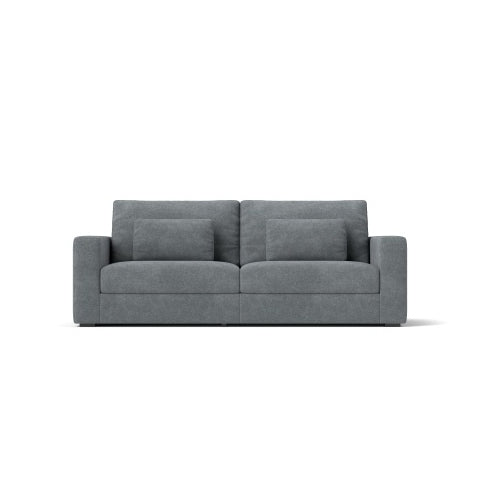 83" Modern 3-Seater Genuine Leather Sofa Couch for Living Room Detachable Cover with Double Cushioning Haze Filled Sponge