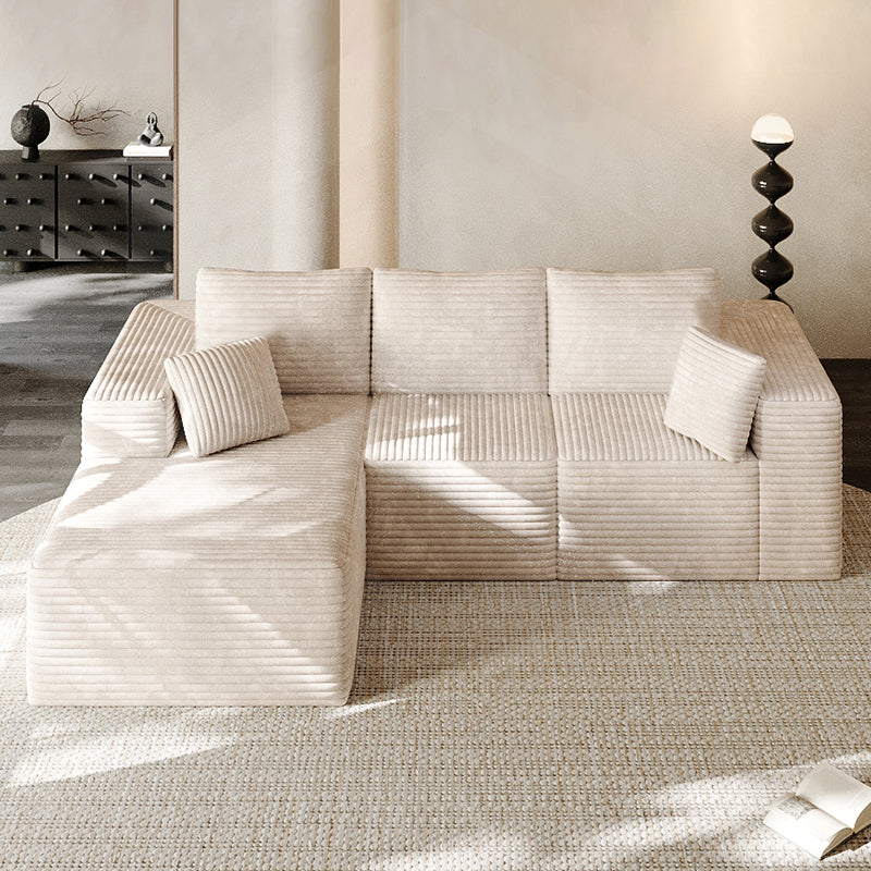 TikTok Popular 107 Inch Fluffy Cloud Sofa Sectional L Shape with Chaise Oversized Modular Corner Couch