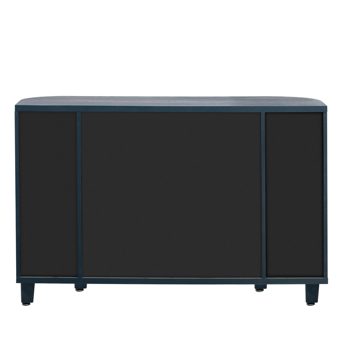 Curved Design Storage Cabinet Featuring Four Doors and Adjustable Shelves Suitable for Corridors Entrances and Study