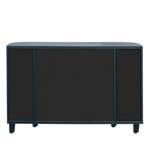 Curved Design Storage Cabinet Featuring Four Doors and Adjustable Shelves Suitable for Corridors Entrances and Study