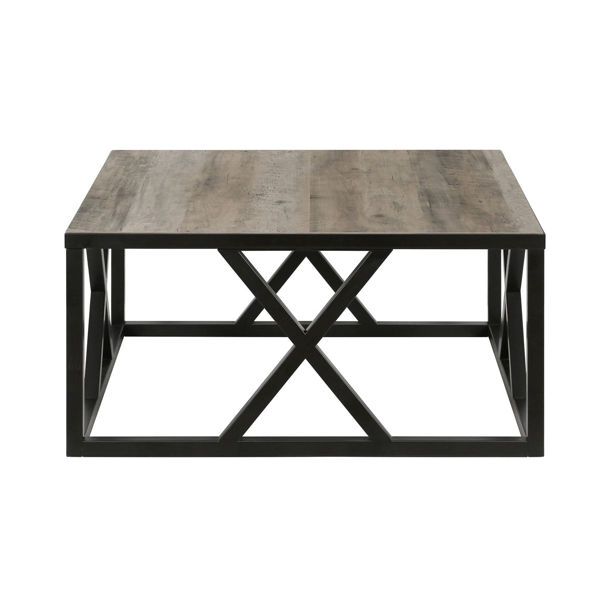 HMS 35 Black Steel Square Coffee Table with European Design for Living Room House Home Furniture with Marble Material