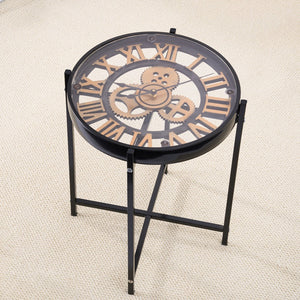Industrial Style Mechanical Clock Coffee Table