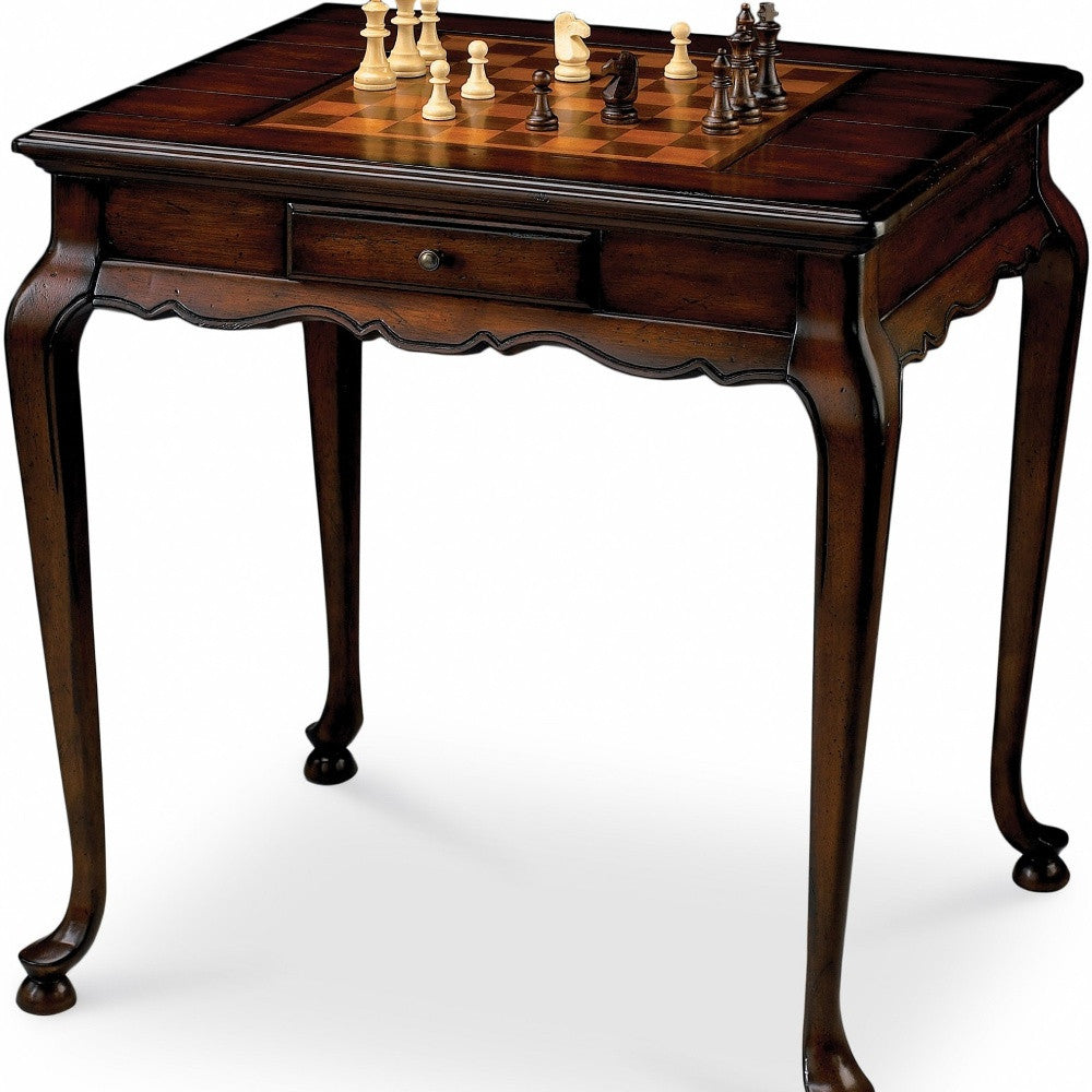 HMS 29 Convertible Square Coffee Table Brown and Dark Brown Wood with Drawer for Living Room Home Furniture