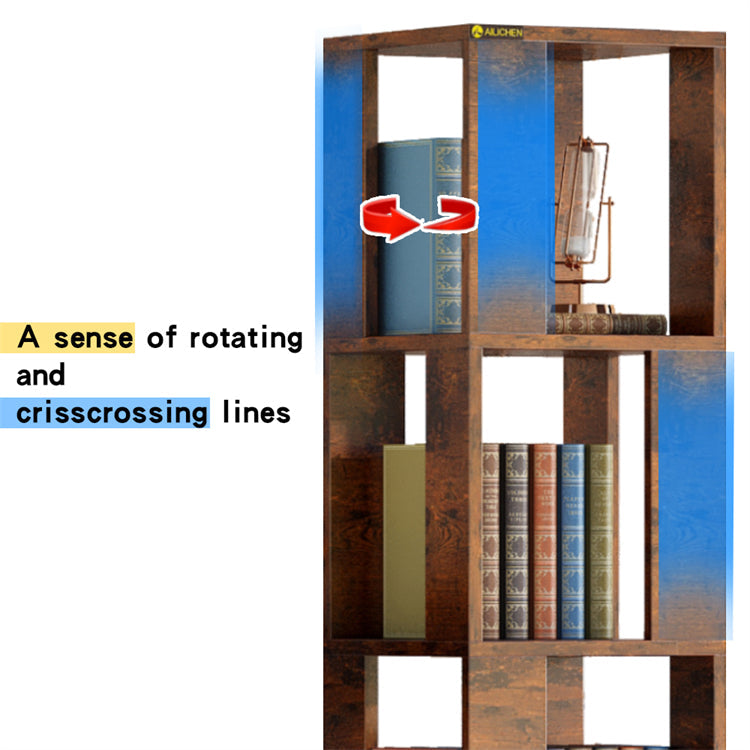YQ FOREVER Wooden Bookshelve Bookshelf With Door Storage Rack Bookcase Living Room Furniture
