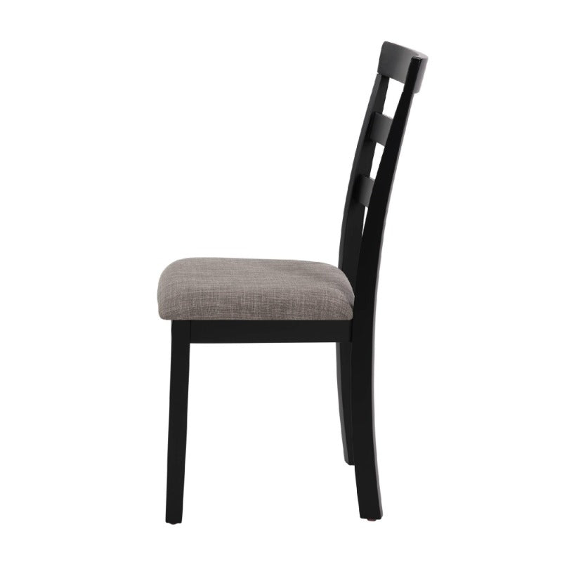 Farmhouse Style Dining Chairs Set of 2,  Wooden Kitchen Chairs, Solid  Wood Legs, High Ladder Back, Non-Slip Foot Pads