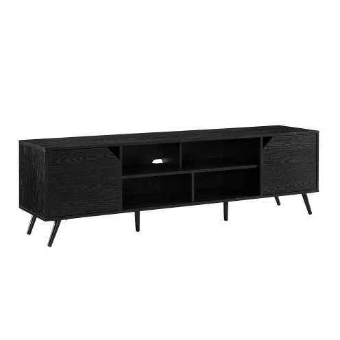 FCJ Contemporary 2-Door TV Stand Minimalist Modern & Luxury for TVs up to 80 Inches MDF Panel for Living Room or House