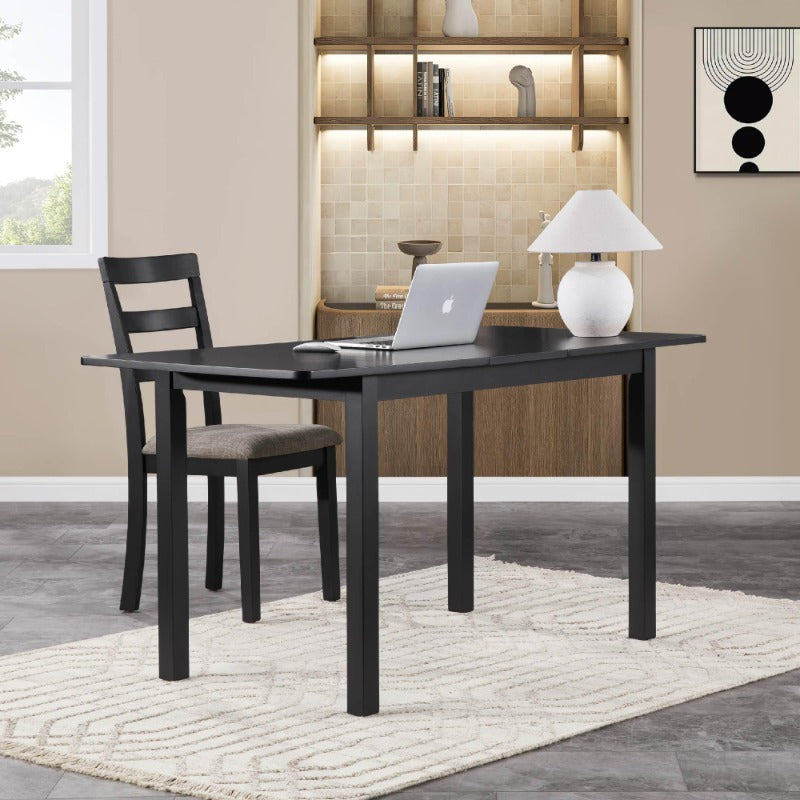 Farmhouse Style Dining Chairs Set of 2,  Wooden Kitchen Chairs, Solid  Wood Legs, High Ladder Back, Non-Slip Foot Pads