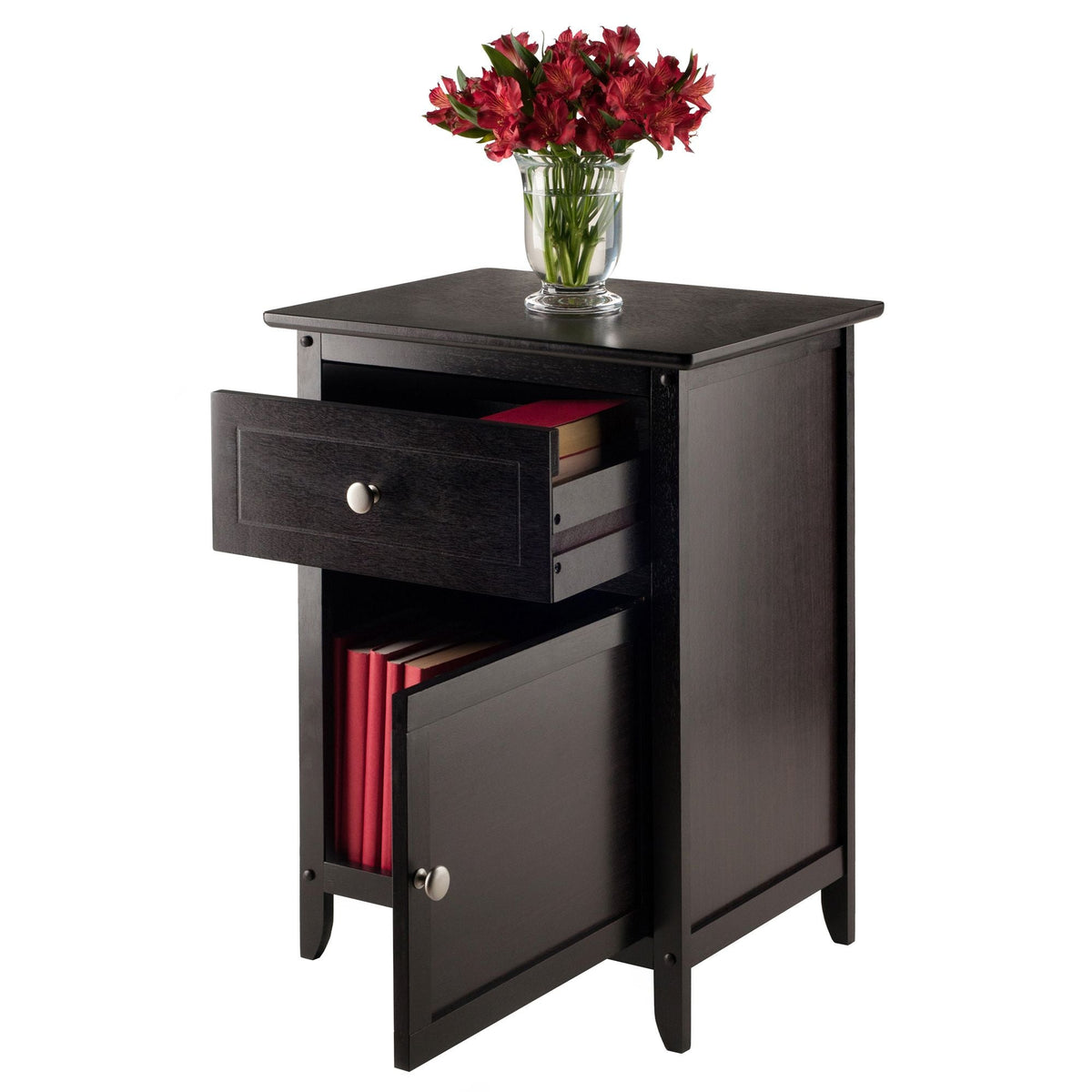 Eugene Espresso Accent Table for Living Room Cabinets