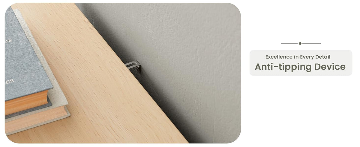 Modern Natural Oak Fluted 6-Drawer Dresser Power Outlet Curved Profile Design for Bedroom Clothing Storage TV Stand Closet