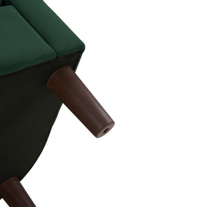 Velvet Accent Chair with Ottoman, Modern Barrel Chair Armchair for Living Room, Green