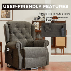 Hot Sales Flat Lifting Chair Recliners Dual Motor Modern Fabric Single Sofa Chair