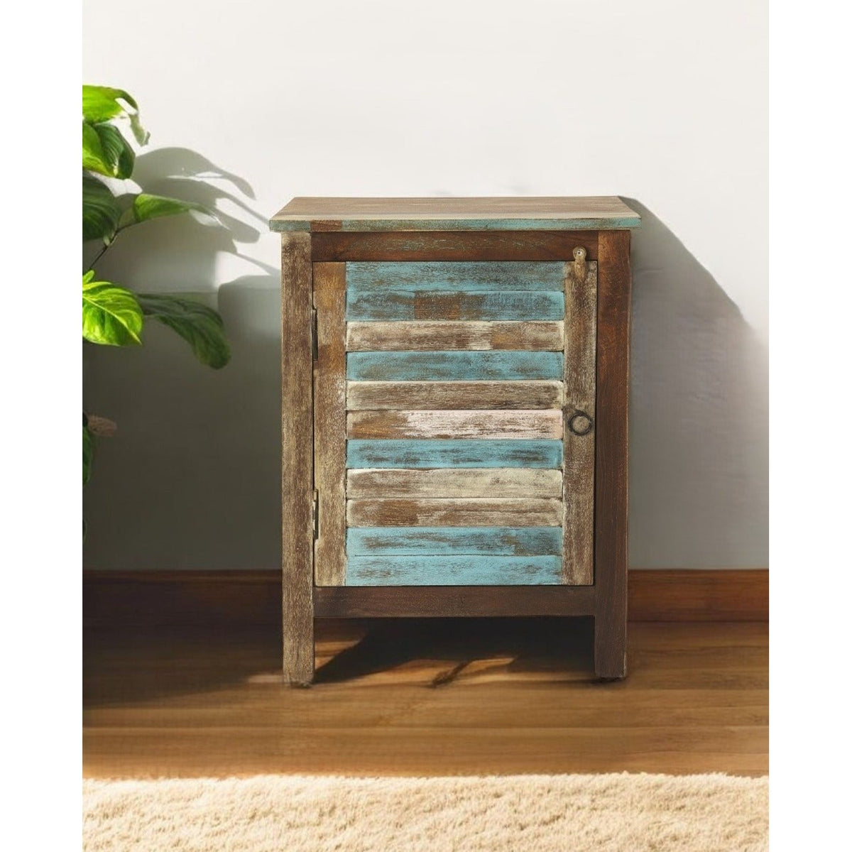 HMS 18\" Extendable Brown Traditional Accent Cabinet Classic Antique Sideboard for Living Room As a Wine Storage Furniture