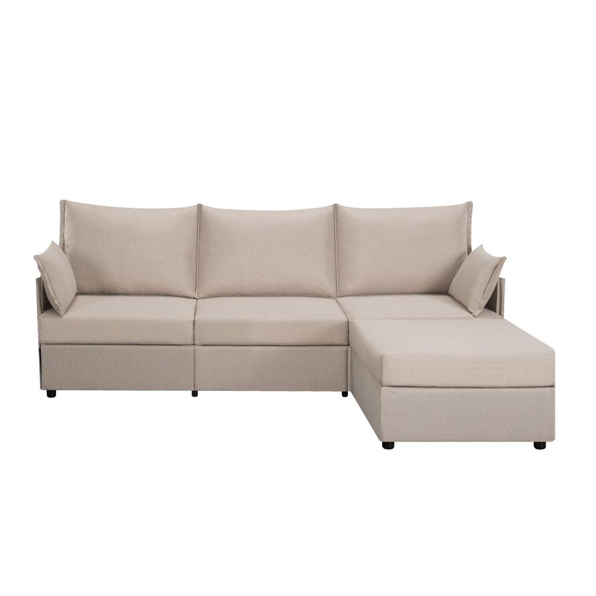 93.7-Inch Sectional Sofa with Ottoman for Living Room