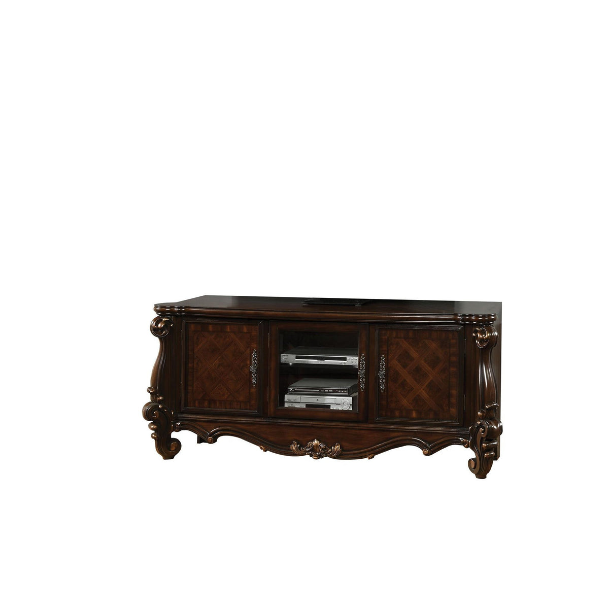 HMS 74 Dark Brown Solid Wood TV Stand Elegant and Durable Furniture