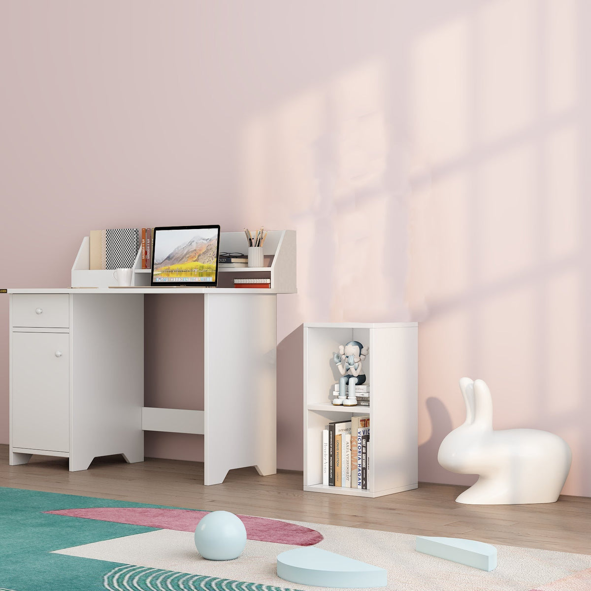 AILICHEN Living Room Bookcase Bedroom Bedside Table Shelf Simple Small Bookcase