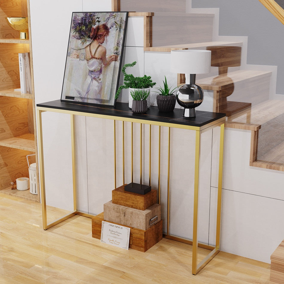 USA FREE SHIPPING Wholesale High Class Marble Console Table Coffee Table Behind Couch for Corridor Entrance