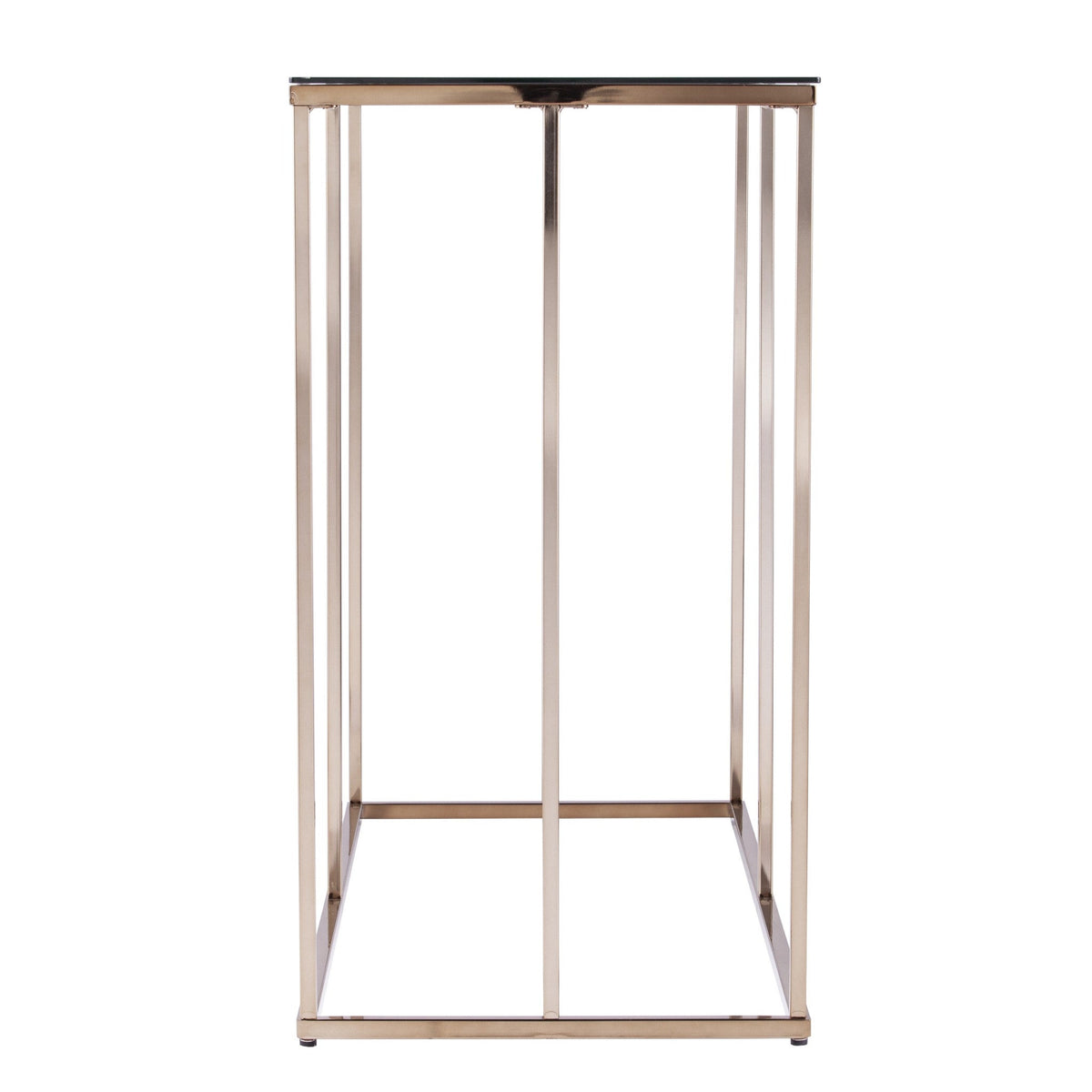 HMS 42\" Console Table Clear Gold Glass Frame Mirrored Accent for Entry Living Room Bedroom Hotel Decoration Rustic Iron Marble