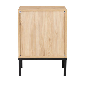 Set of 2 Rectangle Rattan Bedside Table Nightstand  with Drawer 2