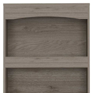 HMS 71 Three-Tier Bookshelf with Two Doors Foldable Living Room Furniture for Home Office Workshop Bedroom Application