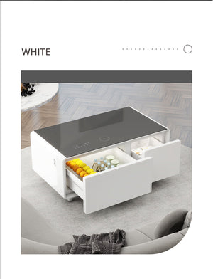 Luxury Living Room Furniture Smart Bedside Coffee Table Modern Fridge Tables with USB Wireless Charging